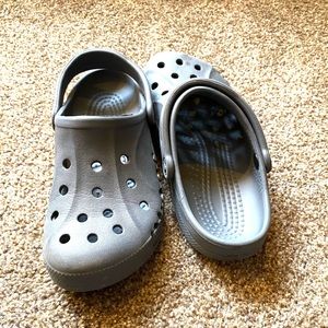 Grey classic crocs